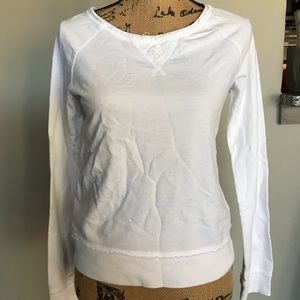 White Sweater with Lace Back